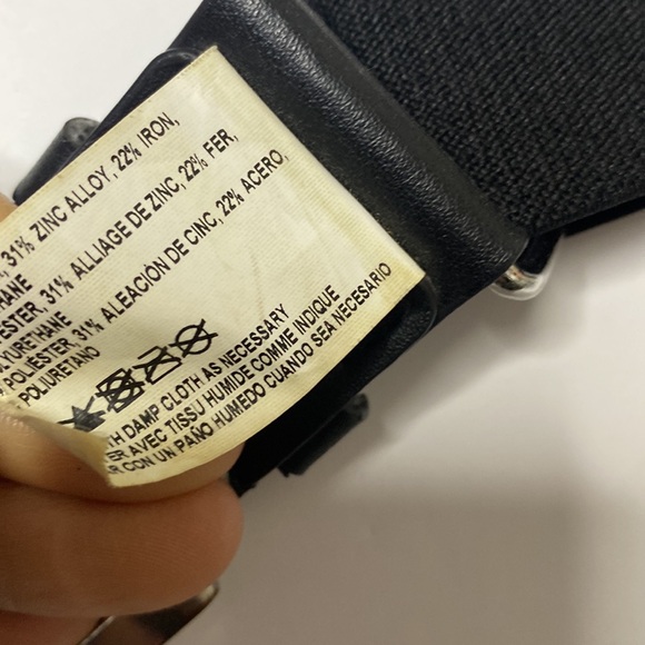 Mens boys black belt accessory adjust stretch - Picture 4 of 5